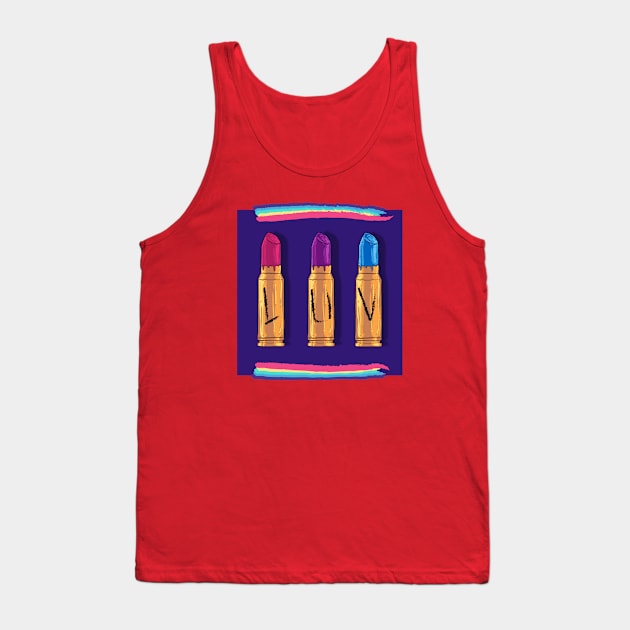 Luv Bullets Tank Top by Broken illustration